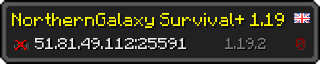 Userbar 320x64 in Minecraft-Stil für den Server 51.81.49.112:25591