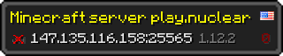 Userbar 320x64 in minecraft style for 147.135.116.158:25565