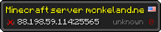 Userbar 320x64 in minecraft style for 88.198.59.114:25565