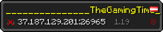 Userbar 320x64 in Minecraft-Stil für den Server 37.187.129.201:26965