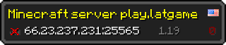 Userbar 320x64 in Minecraft-Stil für den Server 66.23.237.231:25565