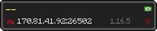 Userbar 320x64 in minecraft style for 170.81.41.92:26502