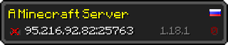 Userbar 320x64 in minecraft style for 95.216.92.82:25763