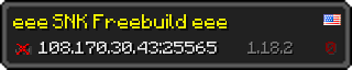 Userbar 320x64 in Minecraft-Stil für den Server 108.170.30.43:25565