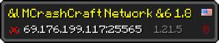 Userbar 320x64 in Minecraft-Stil für den Server 69.176.199.117:25565