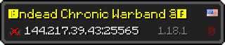 Userbar 320x64 in Minecraft-Stil für den Server 144.217.39.43:25565