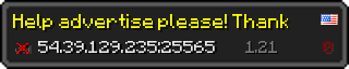 Userbar 320x64 in Minecraft-Stil für den Server 54.39.129.235:25565