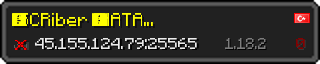 Userbar 320x64 in minecraft style for 45.155.124.79:25565