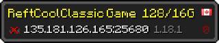 Userbar 320x64 in minecraft style for 135.181.126.165:25680