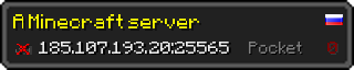 Userbar 320x64 in minecraft style for 185.107.193.20:25565