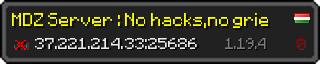 Userbar 320x64 in Minecraft-Stil für den Server 37.221.214.33:25686
