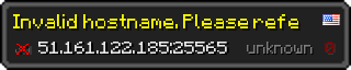 Userbar 320x64 in Minecraft-Stil für den Server 51.161.122.185:25565