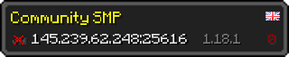 Userbar 320x64 in minecraft style for 145.239.62.248:25616