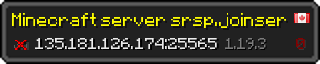 Userbar 320x64 in Minecraft-Stil für den Server 135.181.126.174:25565