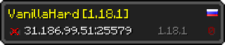 Userbar 320x64 in minecraft style for 31.186.99.51:25579