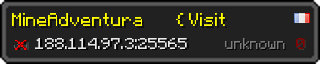 Userbar 320x64 in Minecraft-Stil für den Server 188.114.97.3:25565