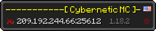 Userbar 320x64 in Minecraft-Stil für den Server 209.192.244.66:25612