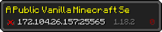 Userbar 320x64 in minecraft style for 172.104.26.157:25565