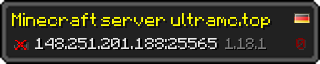 Userbar 320x64 in minecraft style for 148.251.201.188:25565