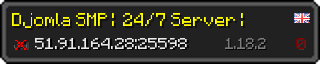 Userbar 320x64 in minecraft style for 51.91.164.28:25598