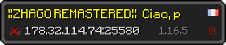 Userbar 320x64 in Minecraft-Stil für den Server 178.32.114.74:25580