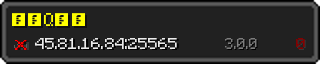 Userbar 320x64 in Minecraft-Stil für den Server 45.81.16.84:25565