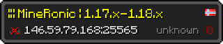 Userbar 320x64 in minecraft style for 146.59.79.168:25565