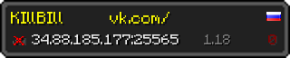 Userbar 320x64 in minecraft style for 34.88.185.177:25565