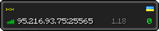 Userbar 320x64 in minecraft style for 95.216.93.75:25565