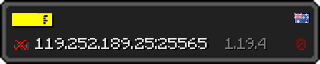 Userbar 320x64 in minecraft style for 119.252.189.25:25565