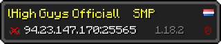 Userbar 320x64 in Minecraft-Stil für den Server 94.23.147.170:25565