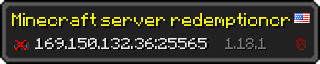 Userbar 320x64 in minecraft style for 169.150.132.36:25565