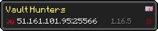 Userbar 320x64 in Minecraft-Stil für den Server 51.161.101.95:25566