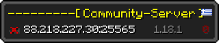 Userbar 320x64 in minecraft style for 88.218.227.30:25565