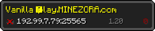 Userbar 320x64 in minecraft style for 192.99.7.79:25565