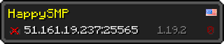 Userbar 320x64 in Minecraft-Stil für den Server 51.161.19.237:25565