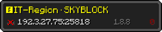 Userbar 320x64 in Minecraft-Stil für den Server 192.3.27.75:25818