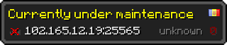 Userbar 320x64 in minecraft style for 102.165.12.19:25565