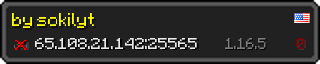 Userbar 320x64 in Minecraft-Stil für den Server 65.108.21.142:25565