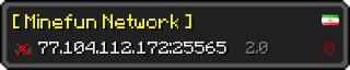 Юзербар 320x64 в стиле майнкрафт для сервера 77.104.112.172:25565