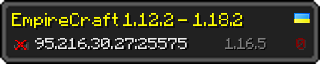 Userbar 320x64 in Minecraft-Stil für den Server 95.216.30.27:25575