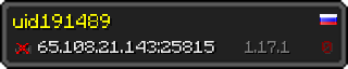 Userbar 320x64 in minecraft style for 65.108.21.143:25815