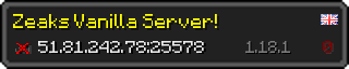 Userbar 320x64 in Minecraft-Stil für den Server 51.81.242.78:25578