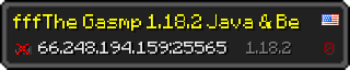 Userbar 320x64 in Minecraft-Stil für den Server 66.248.194.159:25565