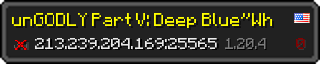 Userbar 320x64 in Minecraft-Stil für den Server 213.239.204.169:25565