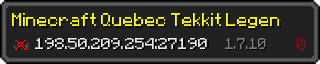 Userbar 320x64 in minecraft style for 198.50.209.254:27190