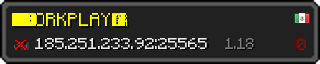 Userbar 320x64 in Minecraft-Stil für den Server 185.251.233.92:25565