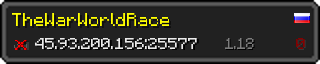 Userbar 320x64 in minecraft style for 45.93.200.156:25577