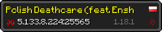 Userbar 320x64 in Minecraft-Stil für den Server 5.133.8.224:25565