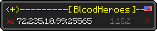 Userbar 320x64 in Minecraft-Stil für den Server 72.235.10.99:25565